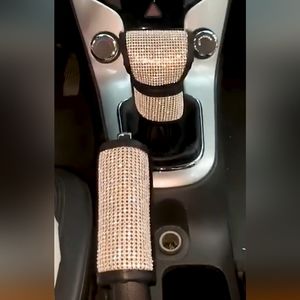 Bling rhinestone gear shift & hand brake covers